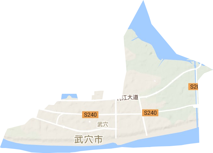 武穴街道地形图