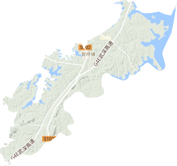 官桥镇地形图