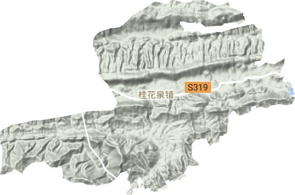 桂花泉镇地形图