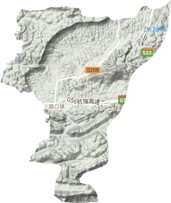 路口镇地形图
