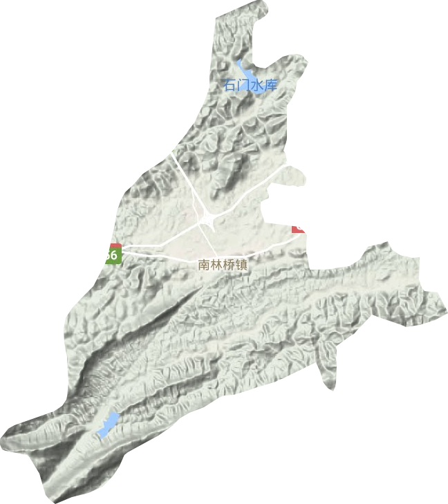 南林桥镇地形图