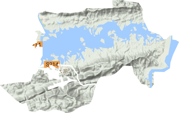 陆水湖街道地形图