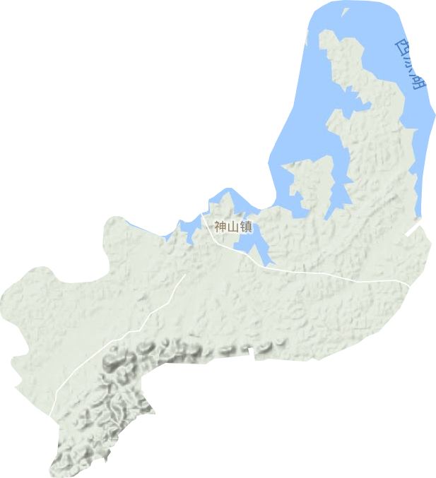 神山镇地形图