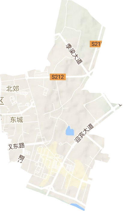 东城街道（办事处）地形图