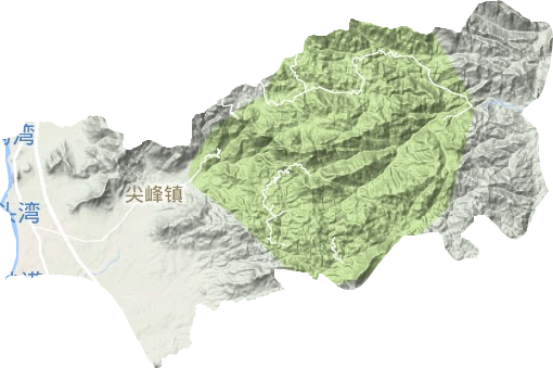 尖峰镇地形图