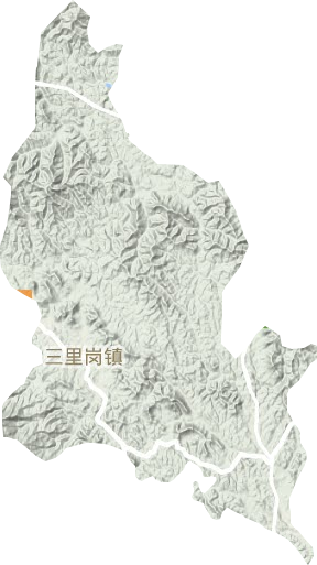 三里岗镇地形图