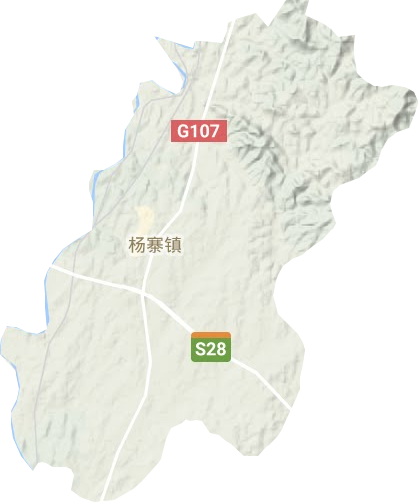 杨寨镇地形图