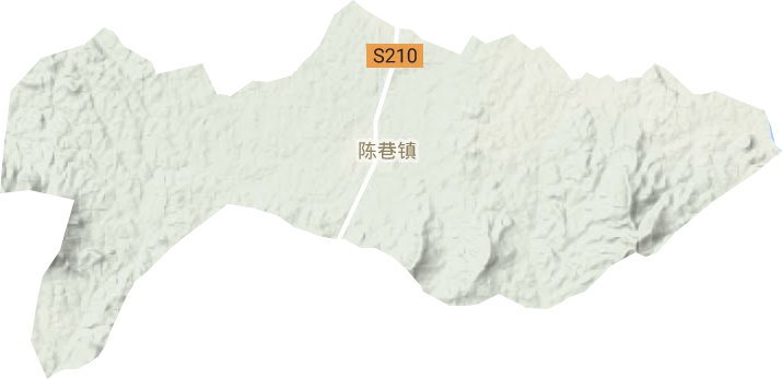 陈巷镇地形图