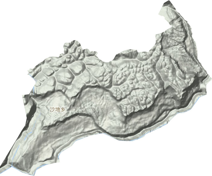 沙地乡地形图