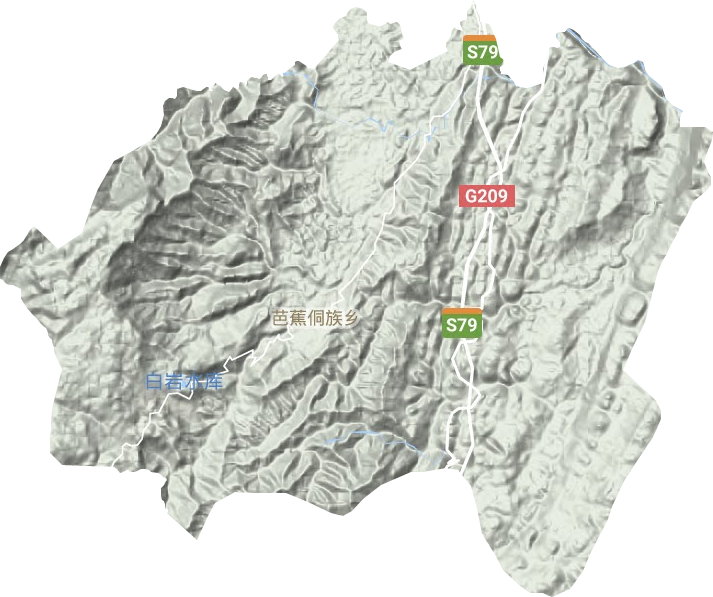 芭蕉侗族乡地形图