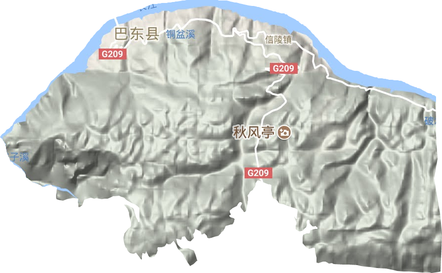 信陵镇地形图