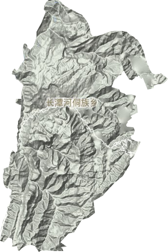 长潭河侗族乡地形图