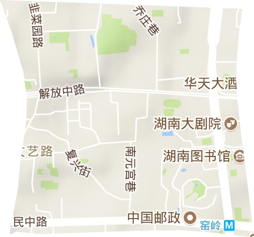 文艺路街道地形图
