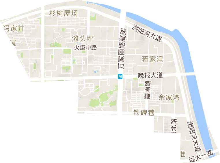 马王堆街道地形图