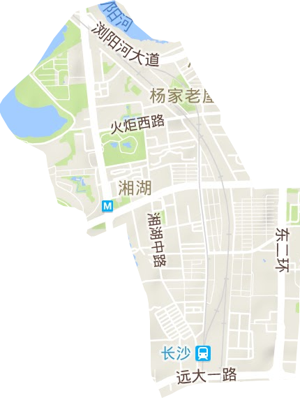 湘湖街道地形图