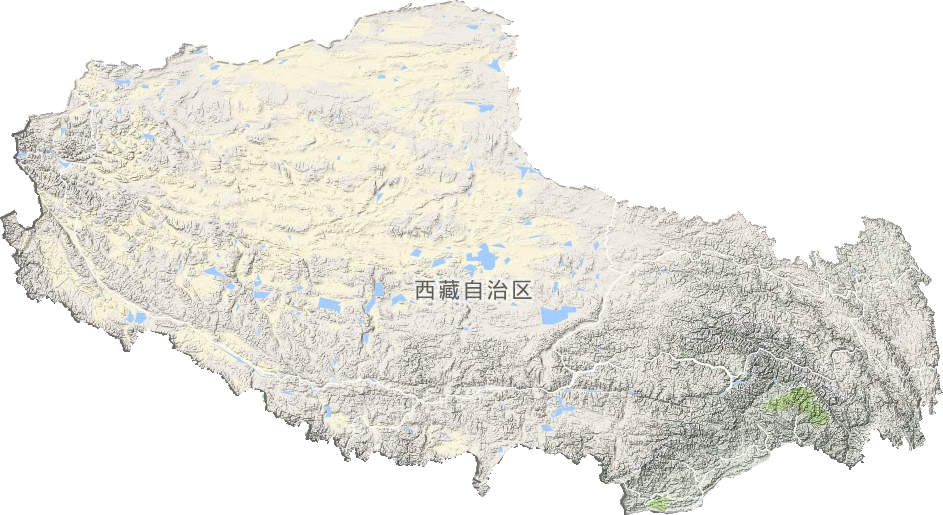 西藏自治区地形图