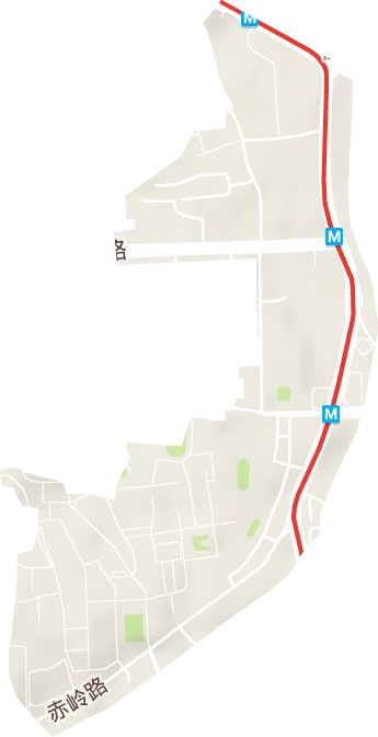 金盆岭街道地形图