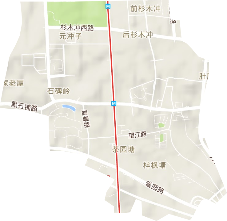 桂花坪街道地形图