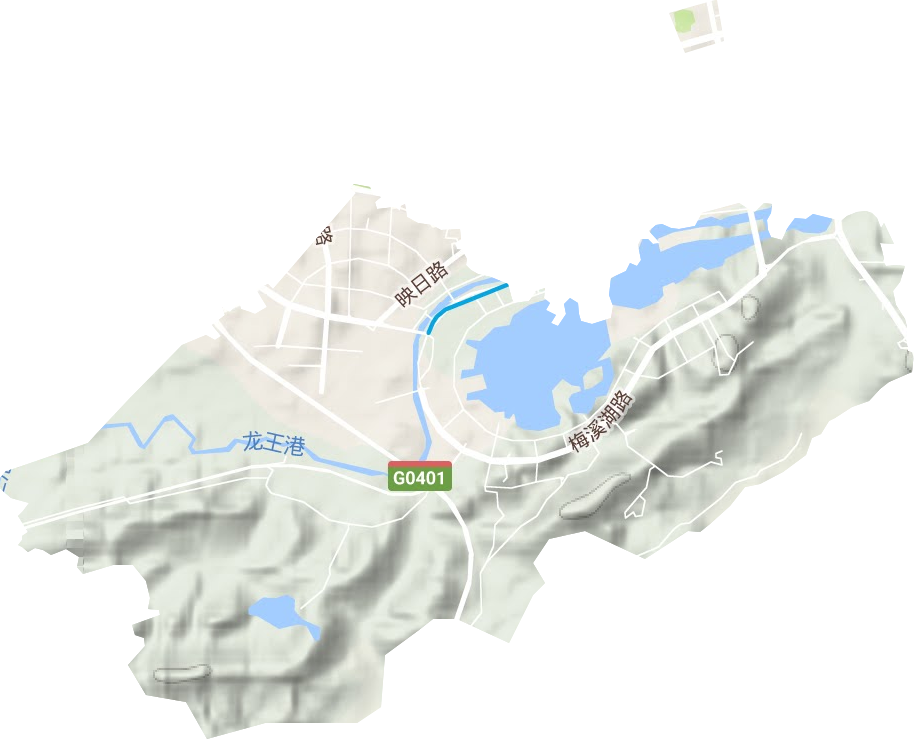 梅溪湖街道地形图