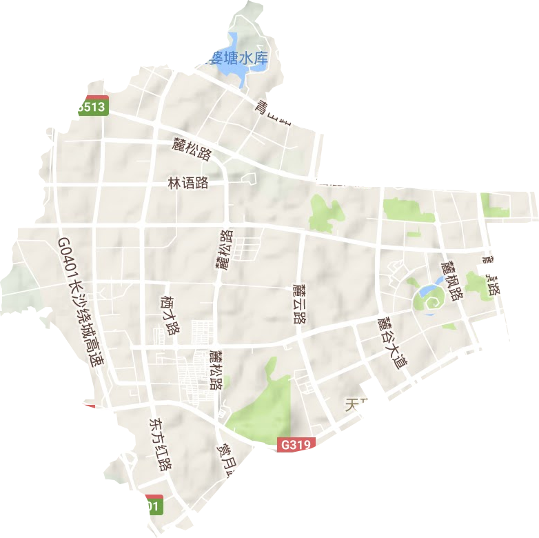麓谷街道地形图