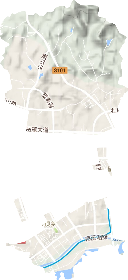 天顶街道地形图