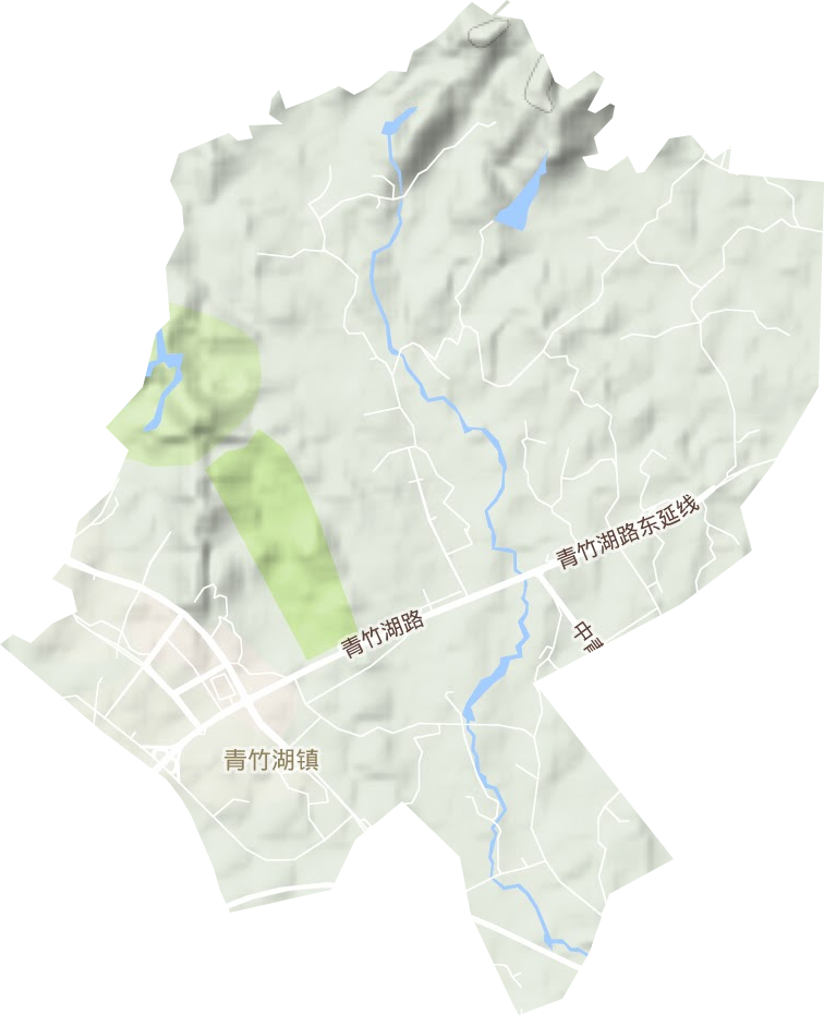 青竹湖镇地形图
