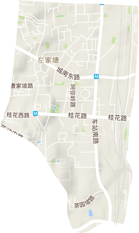 左家塘街道地形图