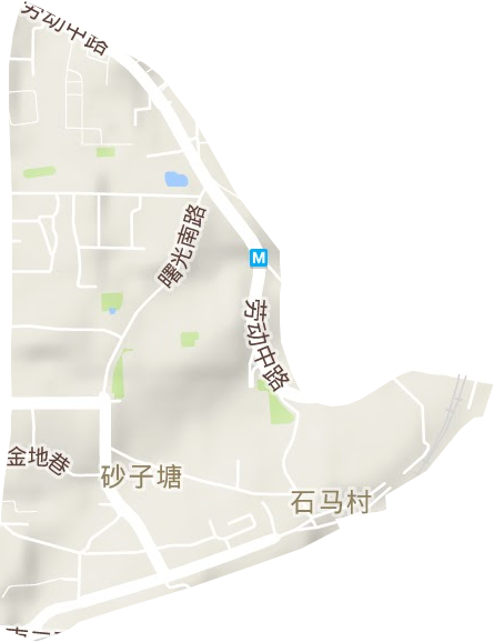砂子塘街道地形图