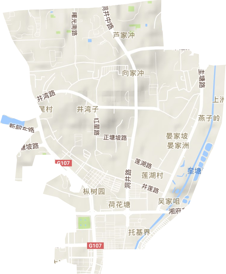 井湾子街道地形图