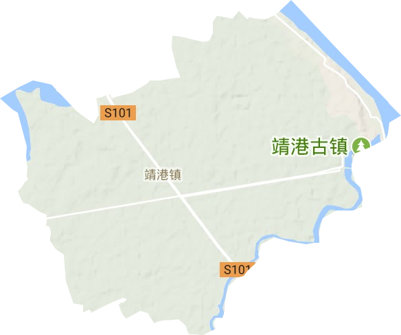 靖港镇地形图