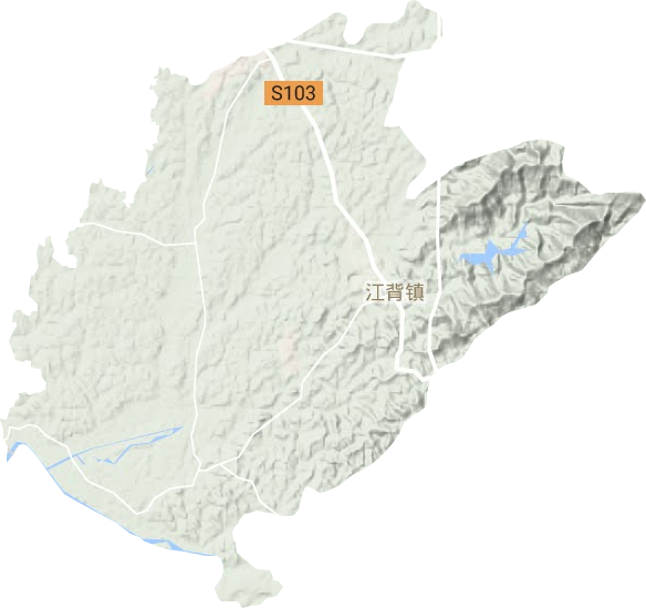 江背镇地形图