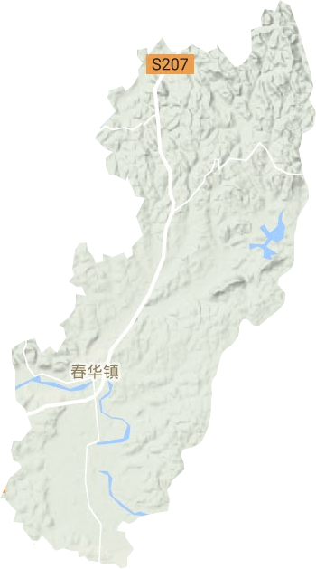 春华镇地形图