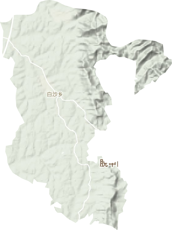 白沙镇地形图