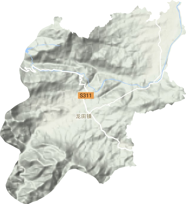 龙田镇地形图