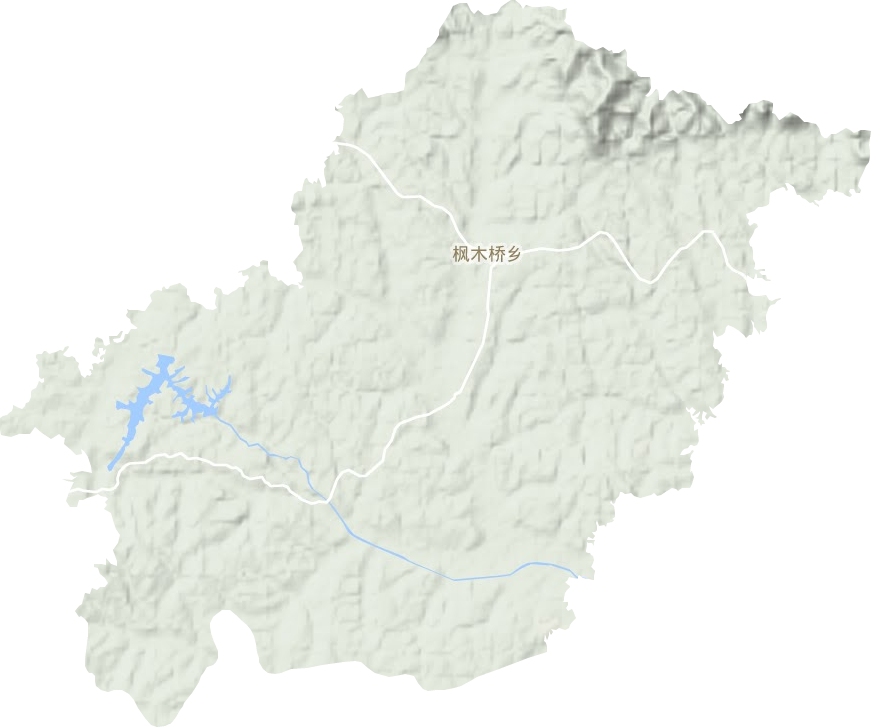 枫木桥乡地形图