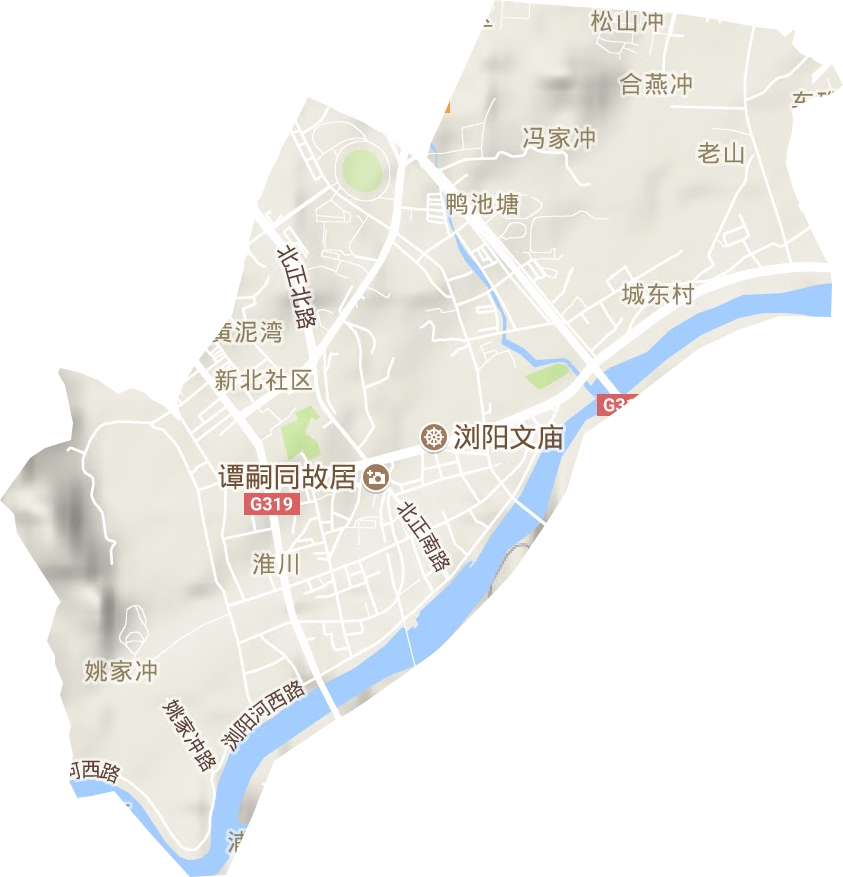 淮川街道地形图