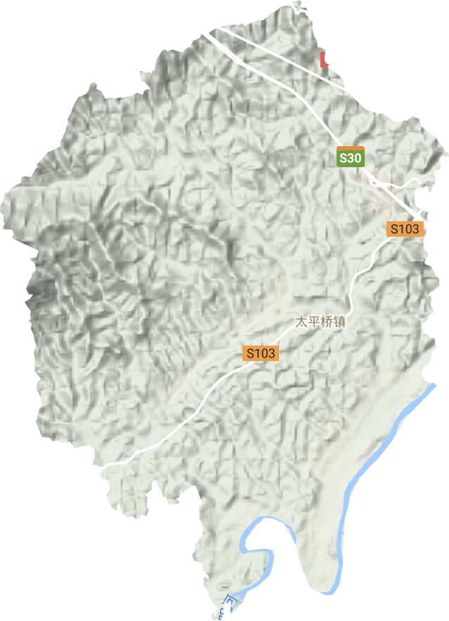 太平桥镇地形图