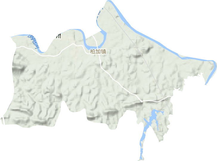 柏加镇地形图