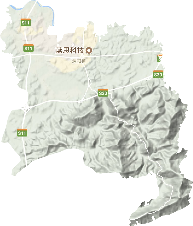 洞阳镇地形图