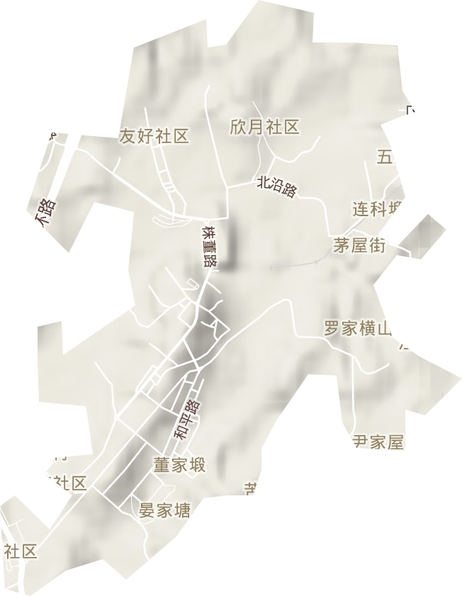 董家段街道地形图
