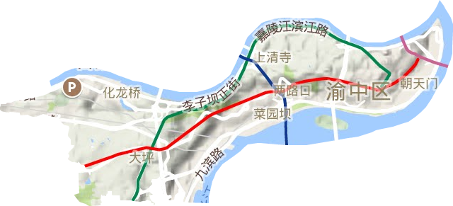 渝中区地形图