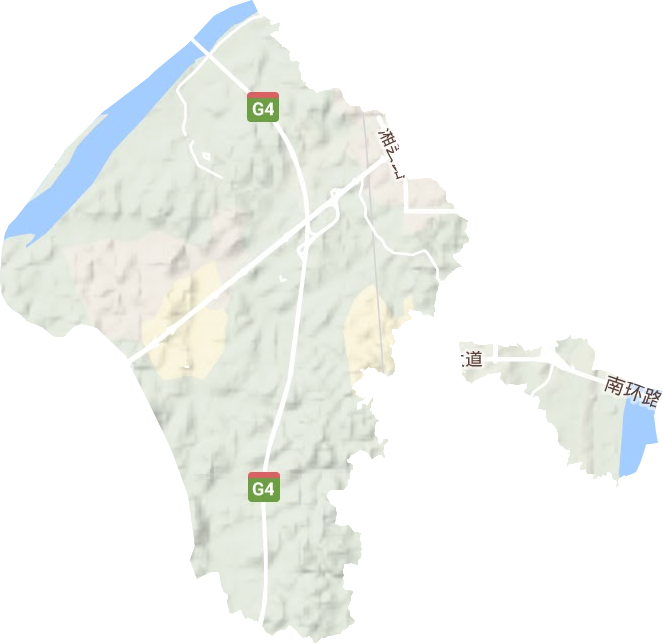 马家河镇地形图