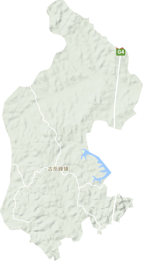 古岳峰镇地形图