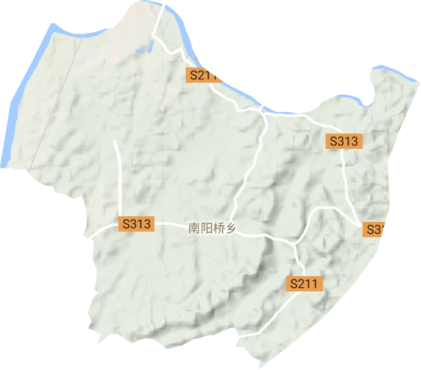 南阳桥乡地形图