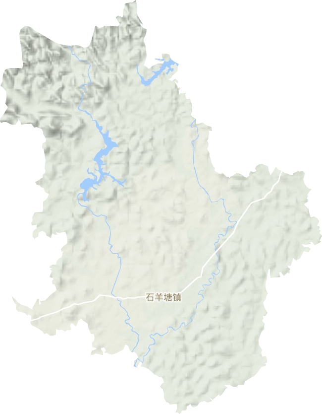 石羊塘镇地形图
