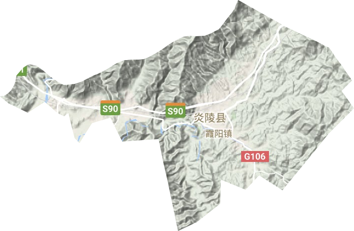 霞阳镇地形图