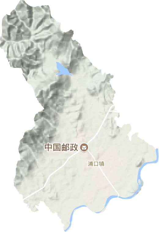 浦口镇地形图