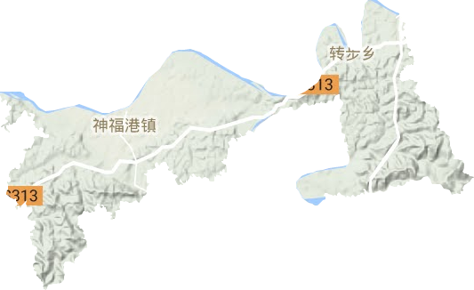 神福港镇地形图
