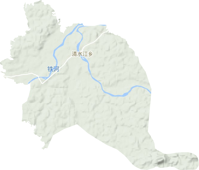 清水江乡地形图