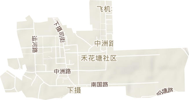 中洲路街道地形图